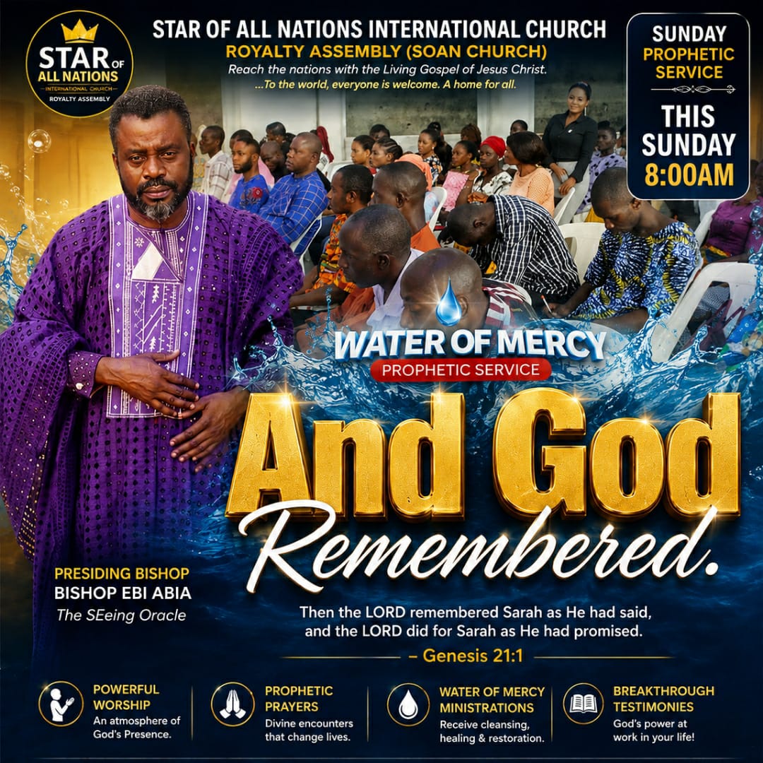 Water of Mercy prophetic Sunday service